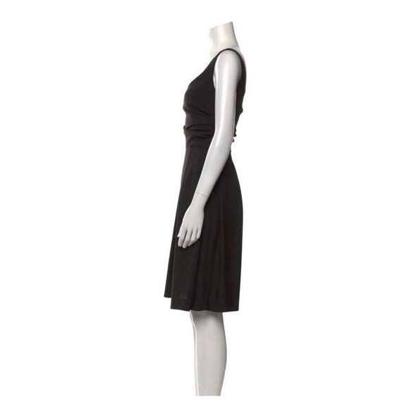 Prada Authentic Solid Black Tank Round Neck A Line Dress IT 40 US 4 Small - Picture 2 of 8